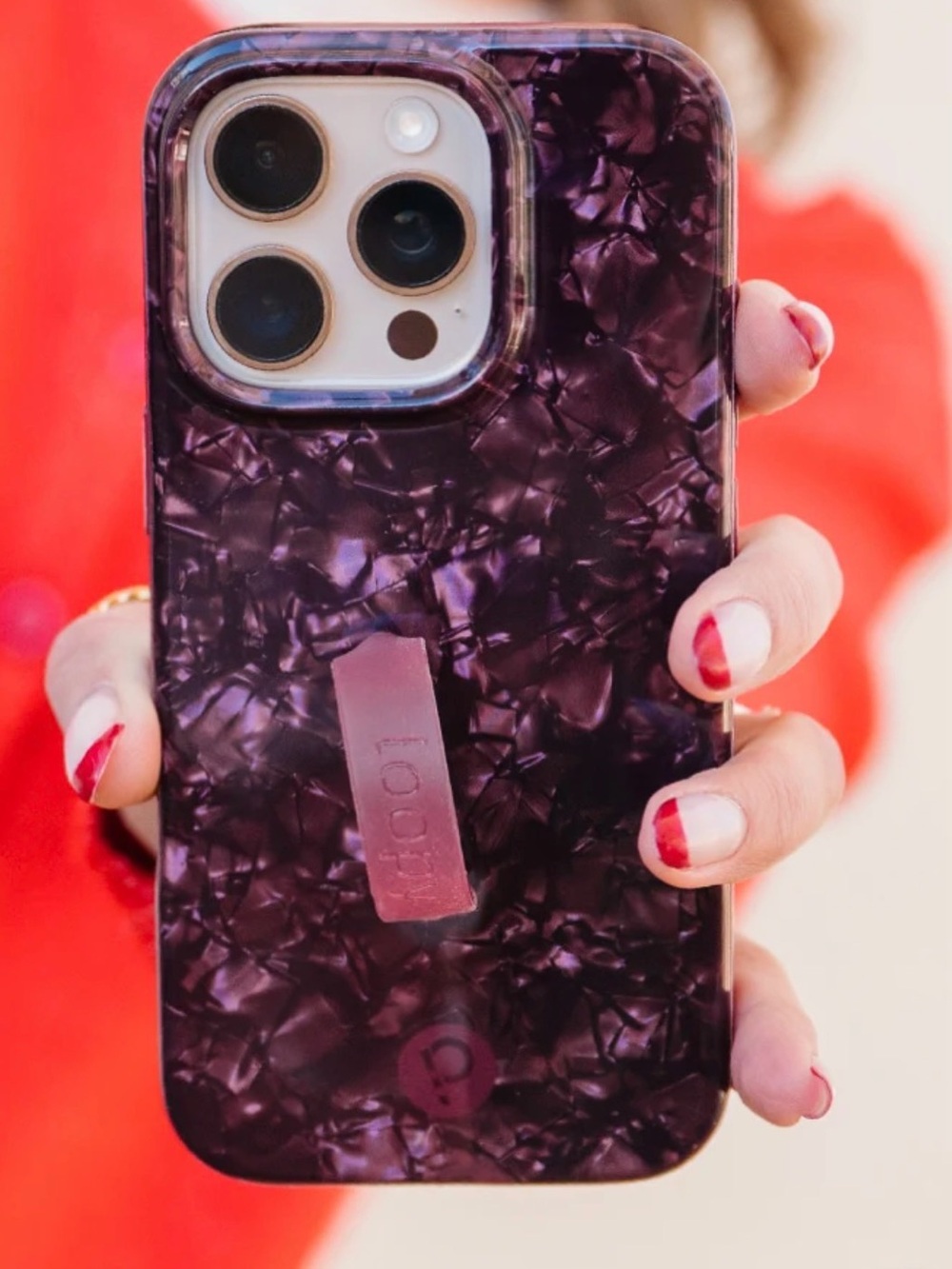 Loopy Wine Opal Shell iPhone 16 pro max case